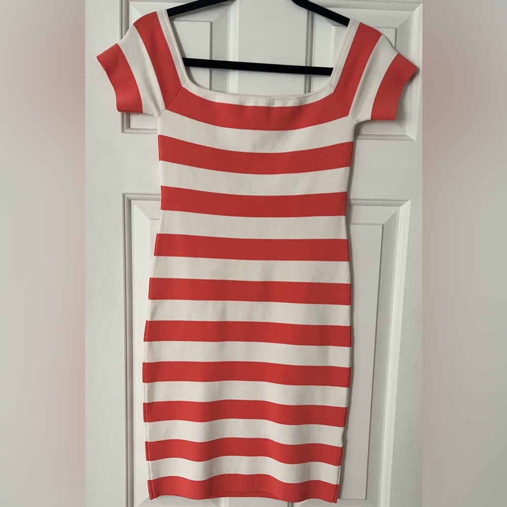 Red and White Striped Dress